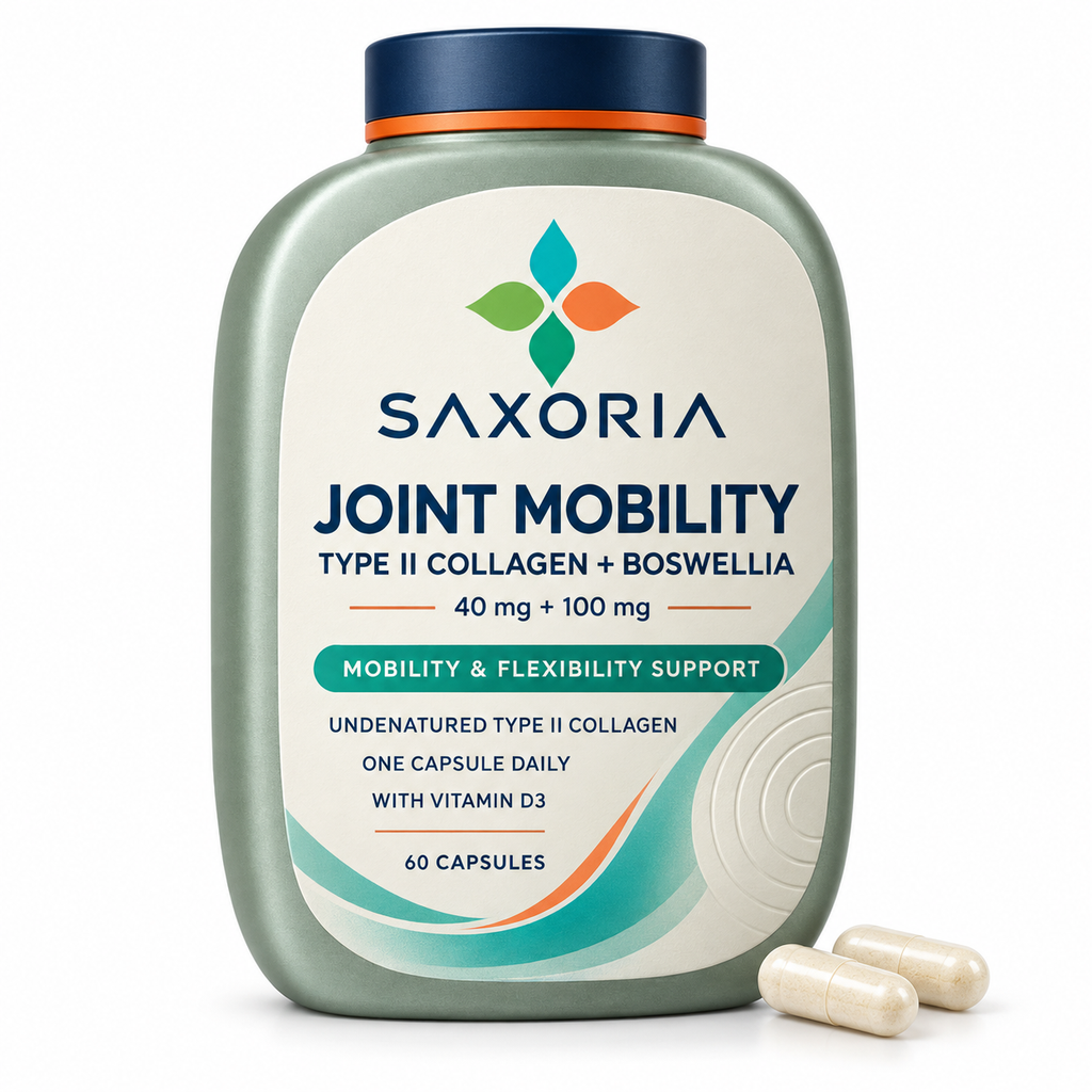 Saxoria Joint Mobility Type II Collagen + Boswellia Capsules