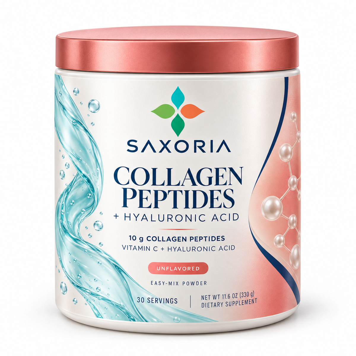 Saxoria Collagen Peptides + Hyaluronic Acid Powder