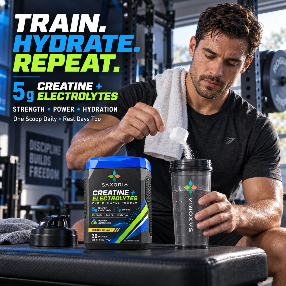 Saxoria Creatine + Electrolyte Performance Powder