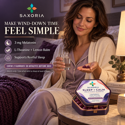 Saxoria Sleep + Calm Melatonin Gummies