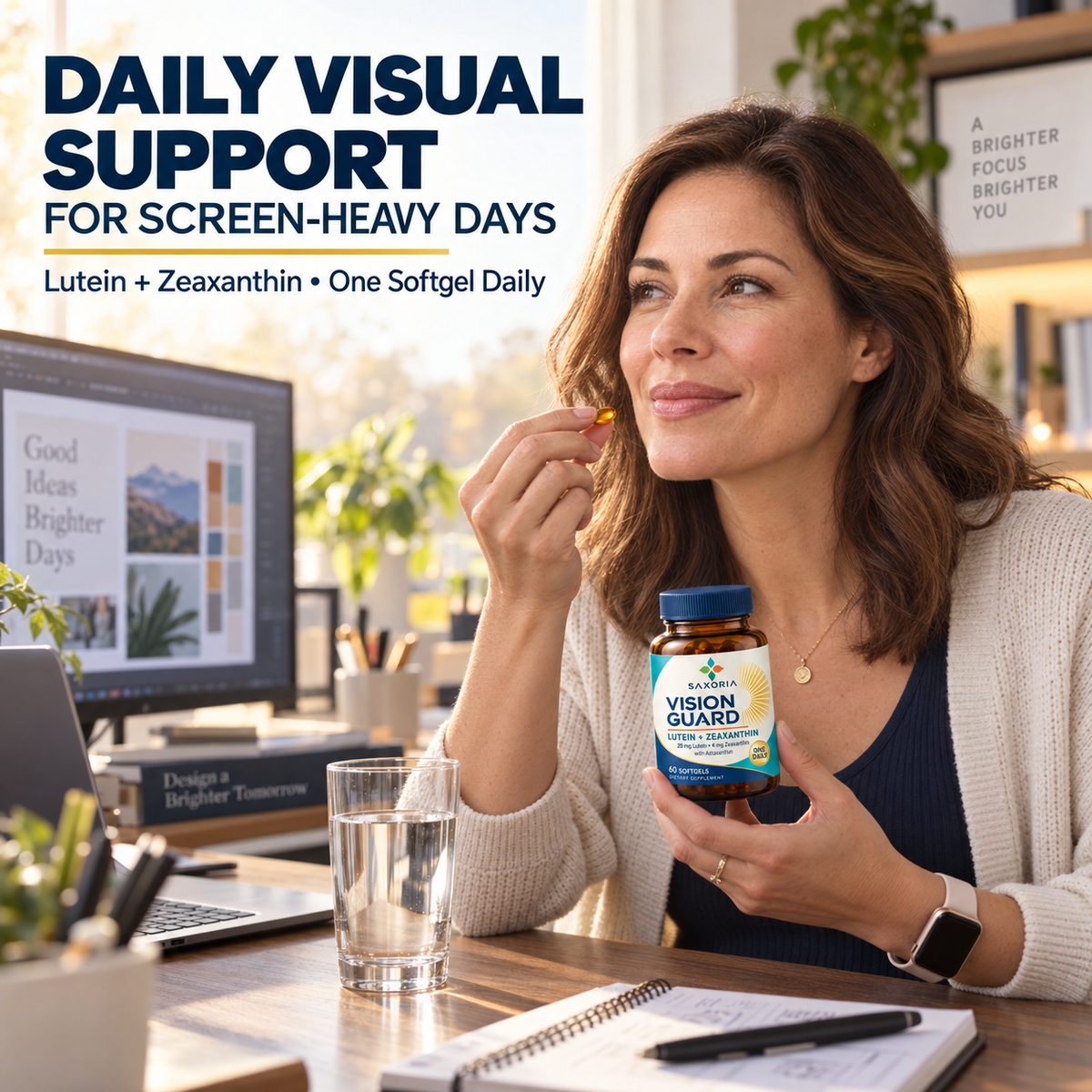 Saxoria Vision Guard Lutein + Zeaxanthin Softgels