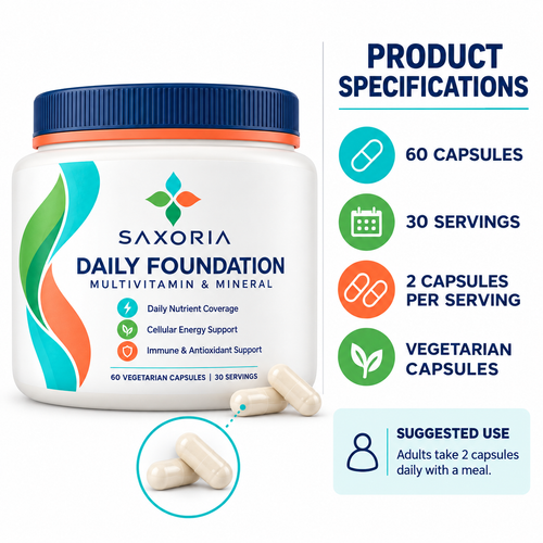 Saxoria Daily Foundation Multivitamin & Mineral Capsules