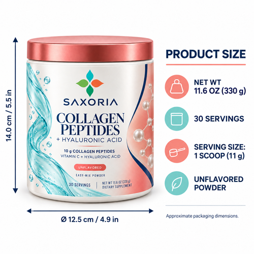 Saxoria Collagen Peptides + Hyaluronic Acid Powder