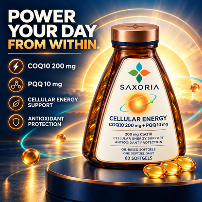 Saxoria CoQ10 200 mg + PQQ Cellular Energy Softgels