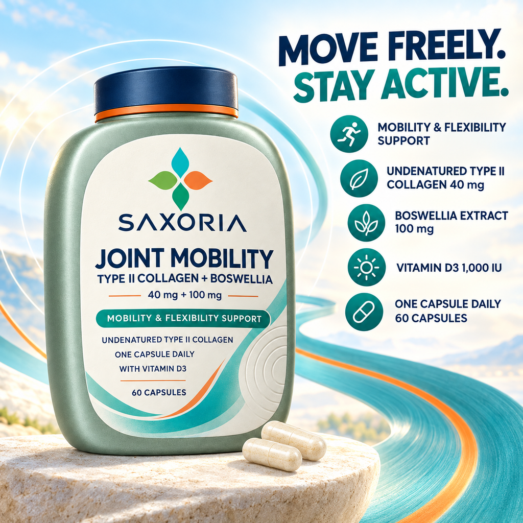 Saxoria Joint Mobility Type II Collagen + Boswellia Capsules