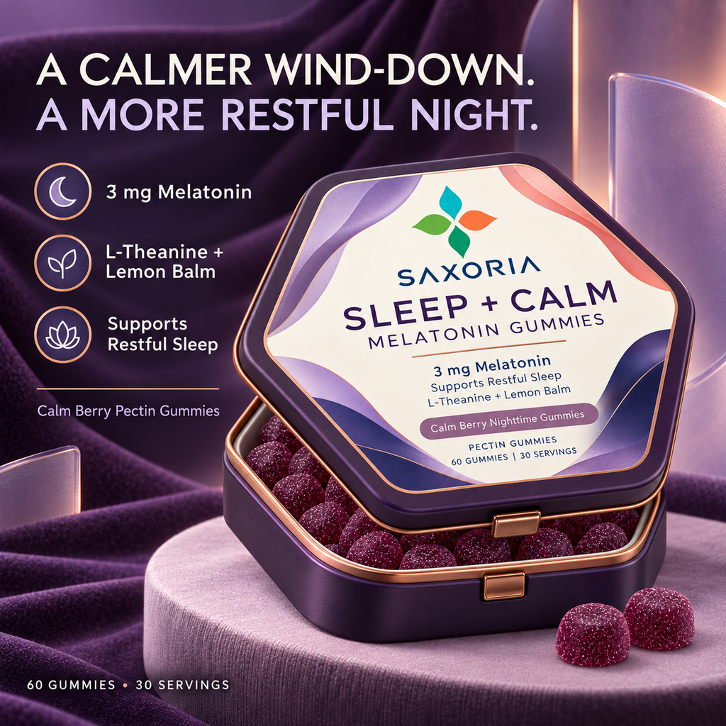 Saxoria Sleep + Calm Melatonin Gummies