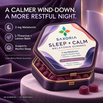 Saxoria Sleep + Calm Melatonin Gummies